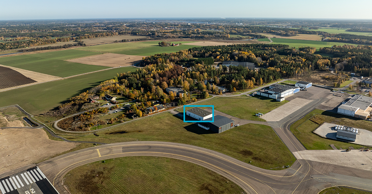Flygfoto skavstaområdet