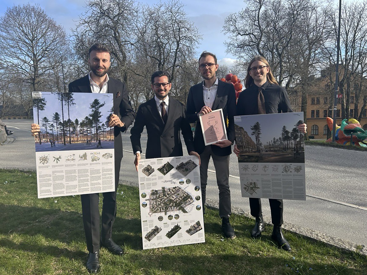 VinnareEuropan Arkitekterna bakom det vinnande bidraget "Skavsta Forest City"