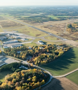 Flygfoto över Skavstaområdet