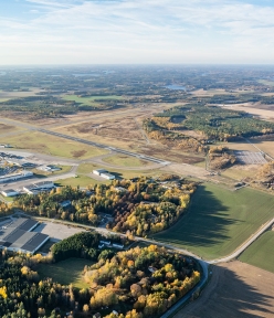Flygfoto över Skavstaområdet