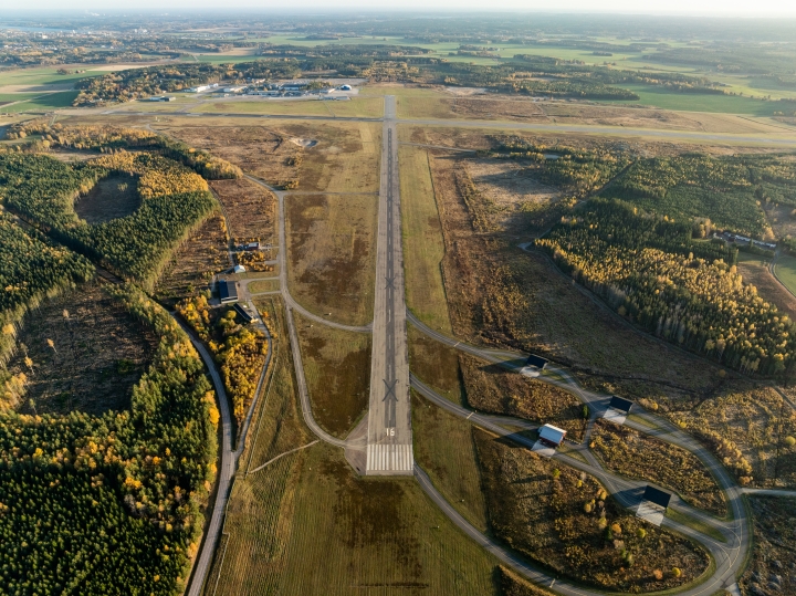 Landningsbana Stockholm Skavsta Airport